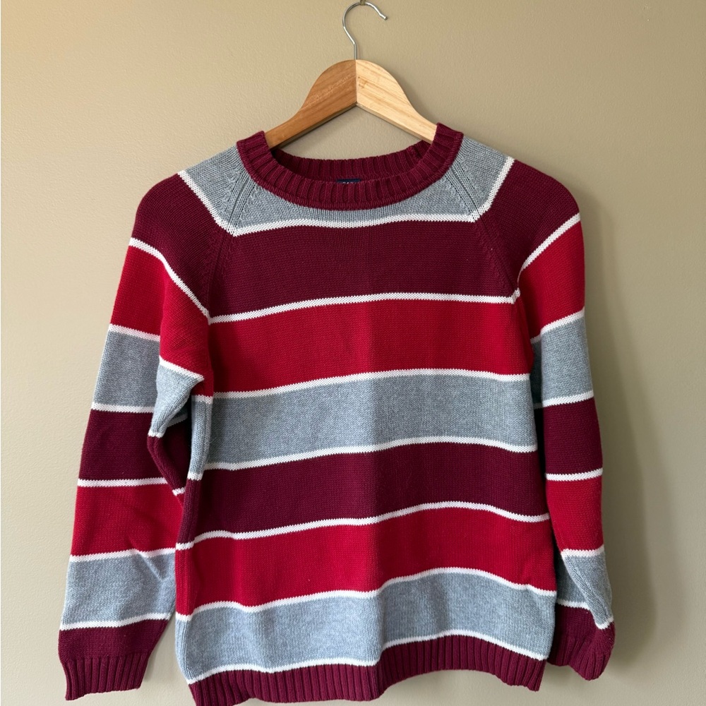 GAP Kids Red and Gray Knit Sweater